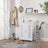 Bathroom Floor Cabinet - Wood - Matte White - 2-Door with Adjustable Shelves