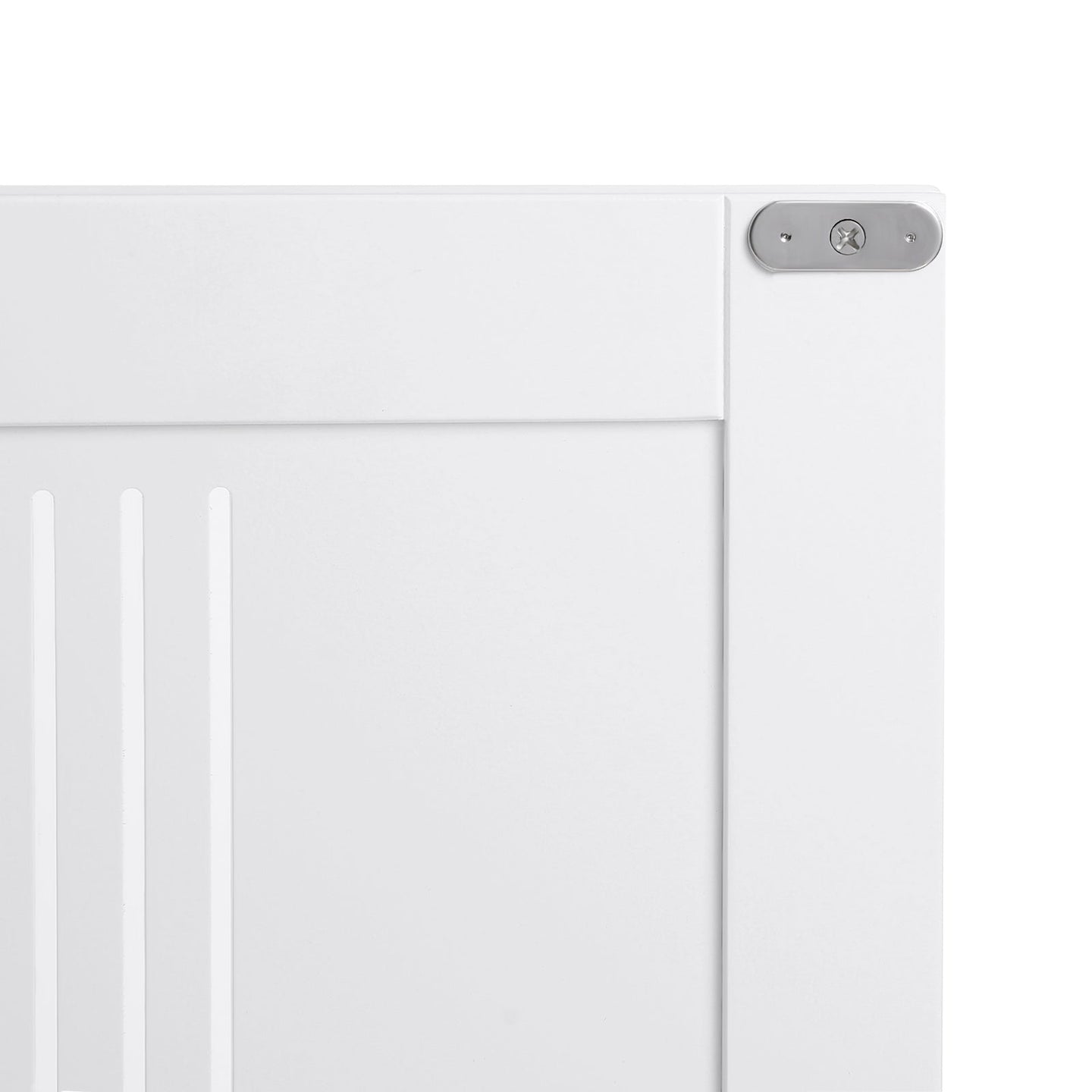 Bathroom Floor Cabinet - Wood - Matte White - 2-Door with Adjustable Shelves