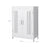 Bathroom Floor Cabinet - Wood - Matte White - 2-Door with Adjustable Shelves