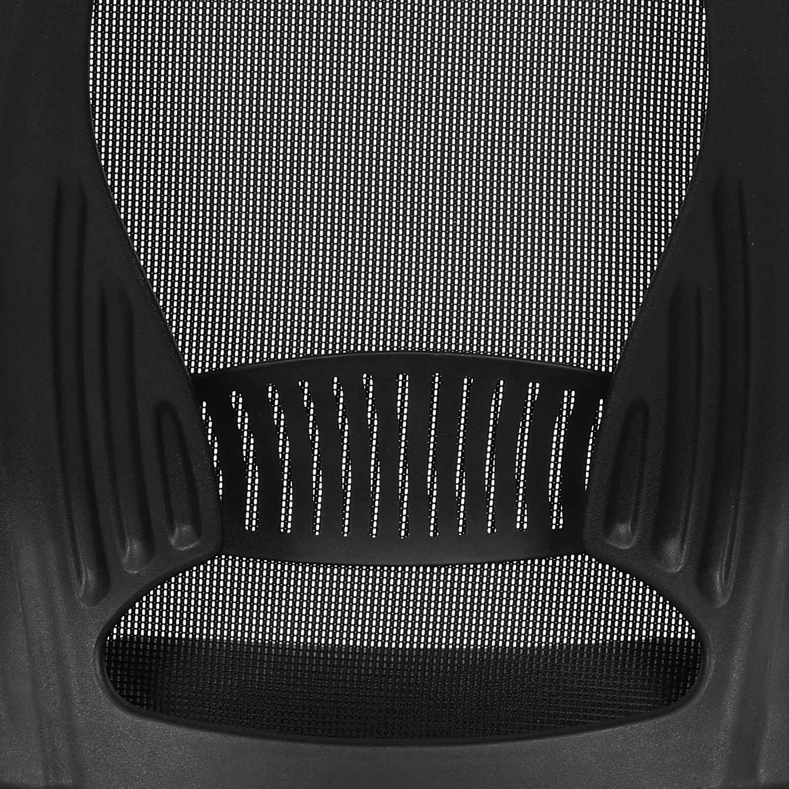 High Back Office Chair - Mesh - Black - Swivel Design with Flip-Up Armrests