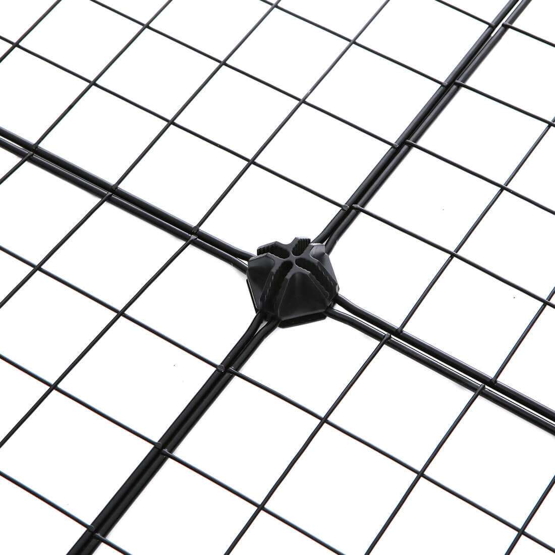 Cubes Storage Organiser - Metal Wire Mesh - Black - Interlocking Design with Large Capacity