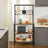 Kitchen Baker's Rack - Metal - Rustic Brown - Multi-Functional with Storage Shelves and Hooks
