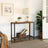 Console Table - Metal - Rustic Brown and Black - Mesh Shelf