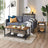 Console Table - Metal - Rustic Brown and Black - Mesh Shelf