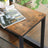 Console Table - Metal - Rustic Brown and Black - Mesh Shelf