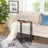 Mesh Shelf Side Table - Metal - Rustic Brown