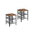 Side Table Set - Metal - Adjustable Mesh Shelves
