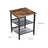 Side Table Set - Metal - Adjustable Mesh Shelves