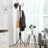 Clothes Stand - Metal - Black - 182 cm Height with Hat and Handbag Hooks