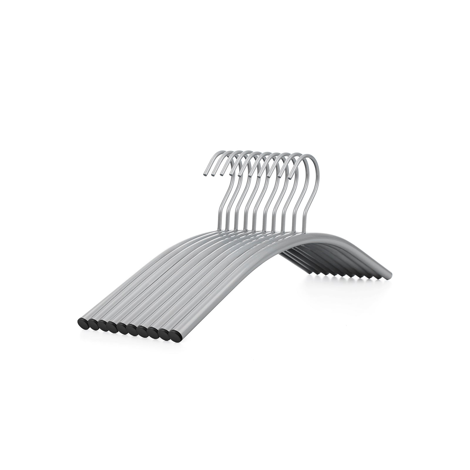 Heavy Duty Metal Coat Hangers - Metal - Grey - 360° Swivel Hook