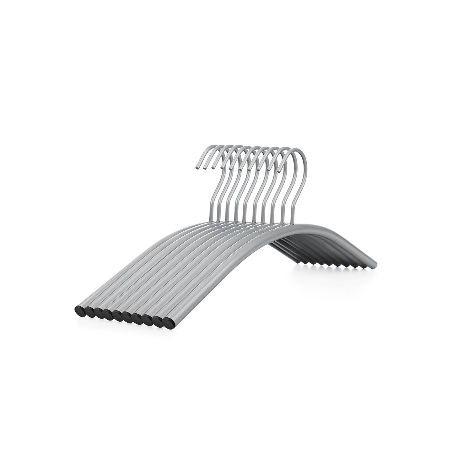 Heavy Duty Metal Coat Hangers - Metal - Grey - 360° Swivel Hook