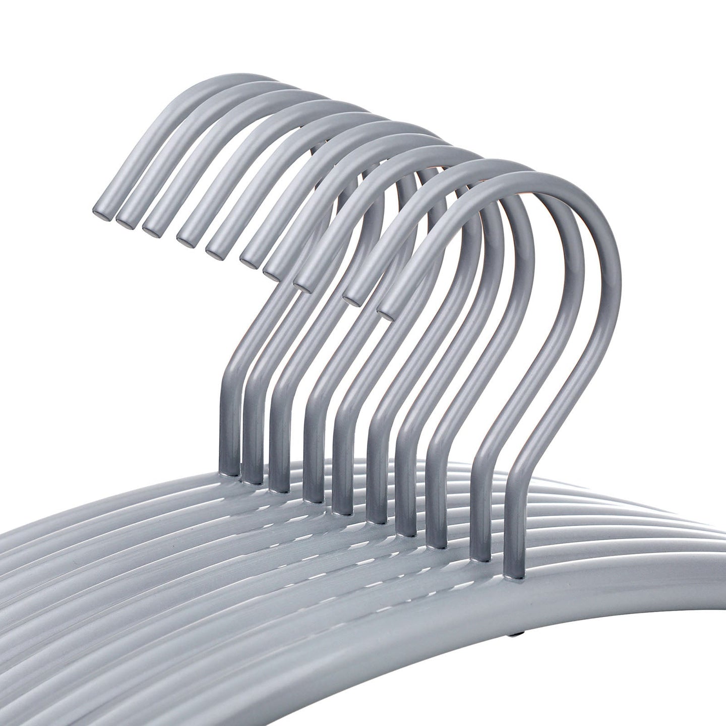 Heavy Duty Metal Coat Hangers - Metal - Grey - 360° Swivel Hook