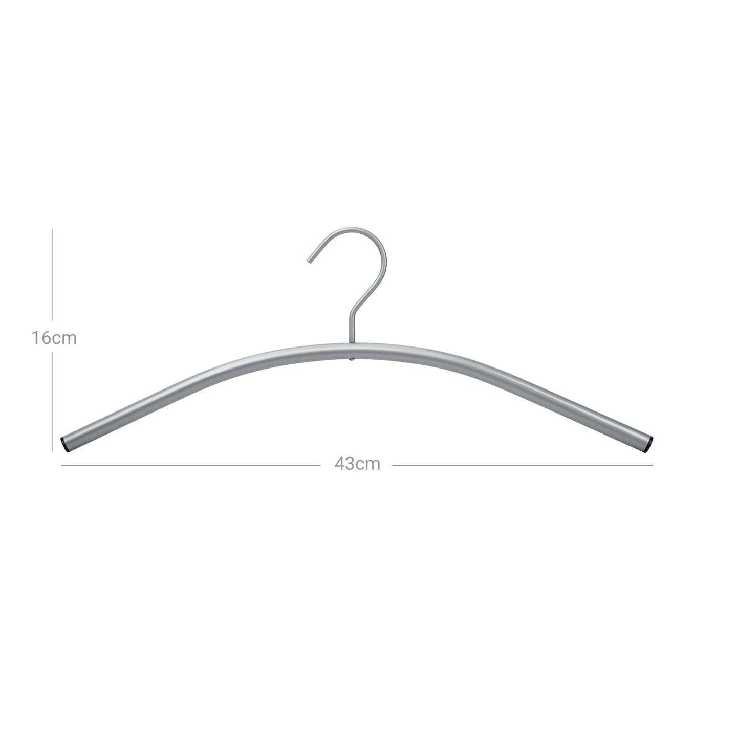 Heavy Duty Metal Coat Hangers - Metal - Grey - 360° Swivel Hook