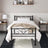 Double Bed Frame - Metal - Black - Fits 140 x 190 cm Mattress
