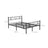 Double Bed Frame - Metal - Black - Fits 140 x 190 cm Mattress