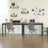 Computer Desk - Metal - Black and White - Large Desktop