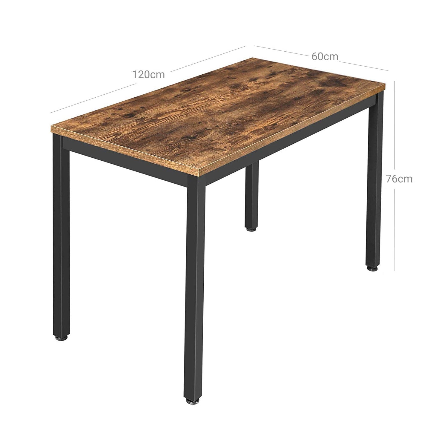 Computer Desk - Metal - Black and White - Large Desktop
