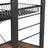 Metal Frame Kitchen Shelf - Metal - Multifunctional Storage with Wire Basket and Hooks