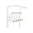 Metal Hallway Rack - Metal - Cream - Multifunctional Coat and Shoe Organizer