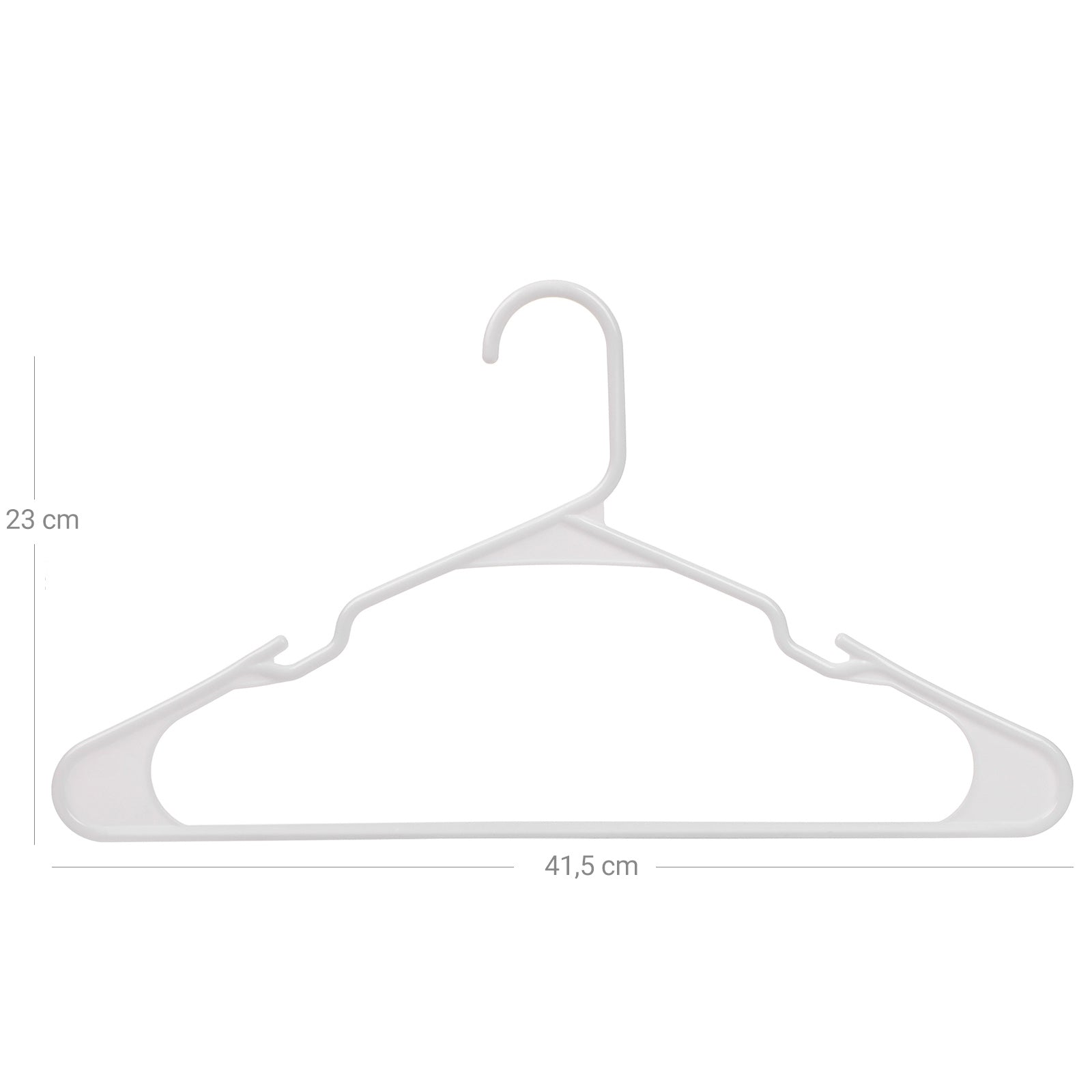 Plastic Clothes Hangers - 50 Pack - Plastic - White - Space Saving