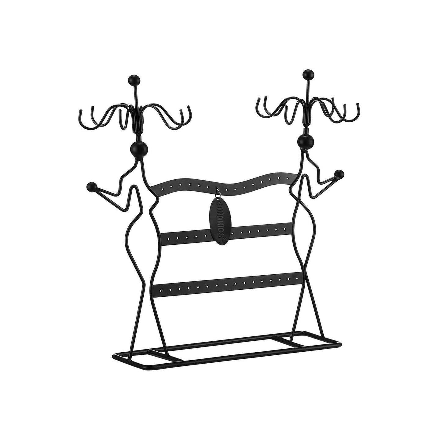 Jewellery Organiser - Metal - White - Multi-Level Necklaces Holder