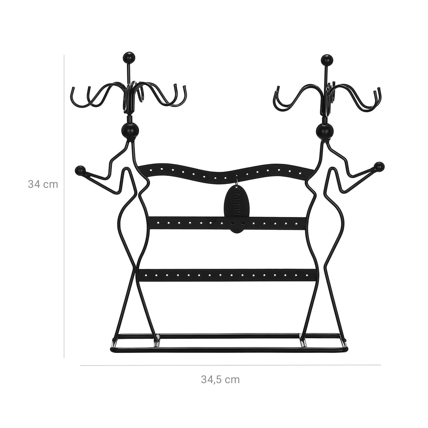 Jewellery Organiser - Metal - White - Multi-Level Necklaces Holder
