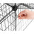 Pet Playpen - Metal Mesh - Black - Customisable Fence with Door for Small Animals