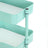 Metal Rolling Cart - Metal - Mint Green - 3-Tier Design with Height Adjustable Shelves and Brakes