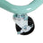 Metal Rolling Cart - Metal - Mint Green - 3-Tier Design with Height Adjustable Shelves and Brakes