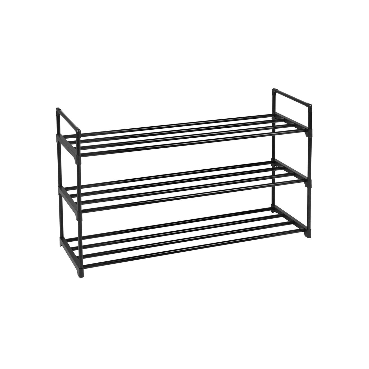 Shoe Rack - Steel - Grey - Holds Up to 15 Pairs