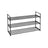 Shoe Rack - Steel - Grey - Holds Up to 15 Pairs