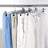Metal Trouser Hangers - Silver - Chrome-Plated