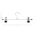 Metal Trouser Hangers - Silver - Chrome-Plated