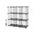 Metal Wire Modular Bookcase - Metal Wire - White - Interlocking Design with 9 Cubes for Versatile Storage