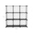 Metal Wire Modular Bookcase - Metal Wire - White - Interlocking Design with 9 Cubes for Versatile Storage