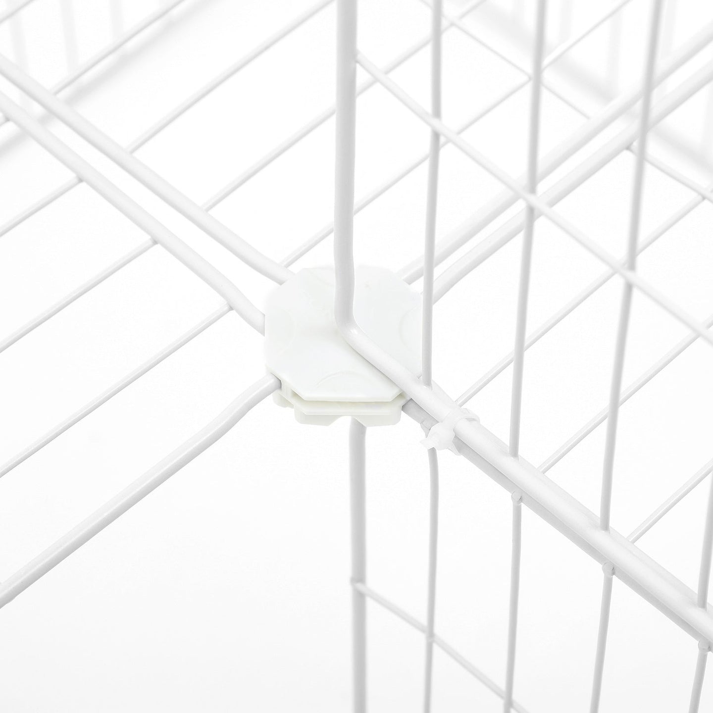 Metal Wire Pet Playpen - Steel - Black - Two-Level Customizable Enclosure for Small Animals