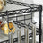 Microwave Oven Rack - Metal - Charcoal Grey - 2-Tier with Adjustable Shelves and Hooks
