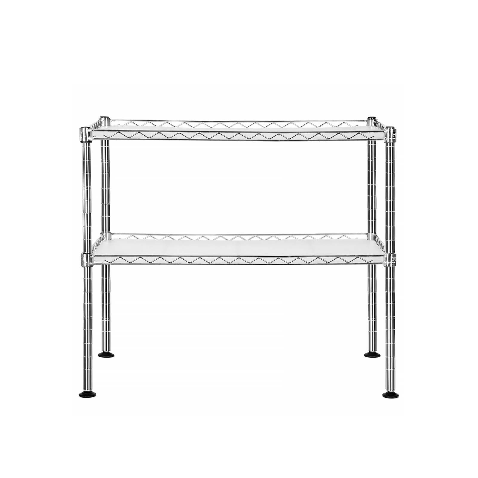 Microwave Oven Rack - Metal - Charcoal Grey - 2-Tier with Adjustable Shelves and Hooks