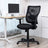 Mid-back Office Chair - Mesh - Black - Ergonomic with Adjustable Lumbar Support and Armrests