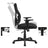 Mid-back Office Chair - Mesh - Black - Swivel with Adjustable Lumbar Support and Armrests