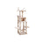 Cat Tree - Engineered Wood - Grey - Multi-Level with Hammock and Scratching Post