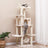 Cat Tree - Engineered Wood - Grey - Multi-Level with Hammock and Scratching Post