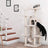 Cat Tree - Engineered Wood - Grey - Multi-Level with Hammock and Scratching Post