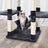 Cat Tree - Engineered Wood - Grey - Multi-Level with Hammock and Scratching Post