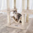 Cat Tree - Engineered Wood - Grey - Multi-Level with Hammock and Scratching Post