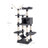Cat Tree - Engineered Wood - Grey - Multi-Level with Hammock and Scratching Post