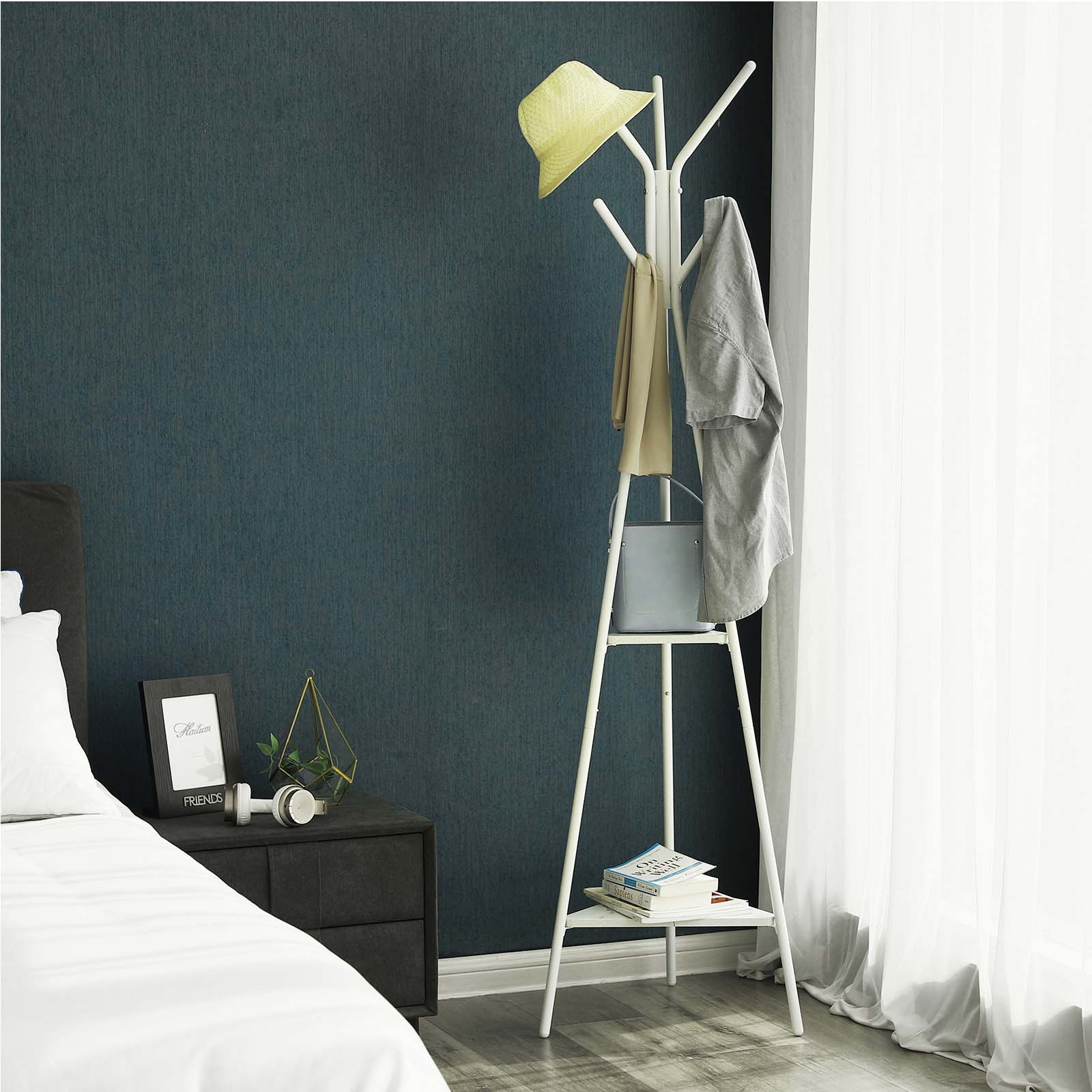 Coat Rack Stand - Faux Marble - White