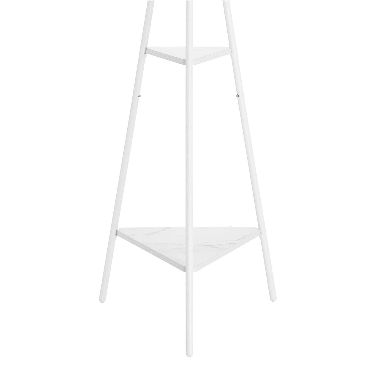 Coat Rack Stand - Faux Marble - White