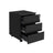 Mobile File Cabinet - Metal - Matte Black - Lockable with 3 Drawers