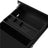 Mobile File Cabinet - Metal - Matte Black - Lockable with 3 Drawers